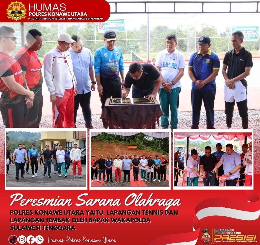 Wakapolda Sultra Resmikan Lapangan Tennis dan Lapangan Tembak di Konawe Utara