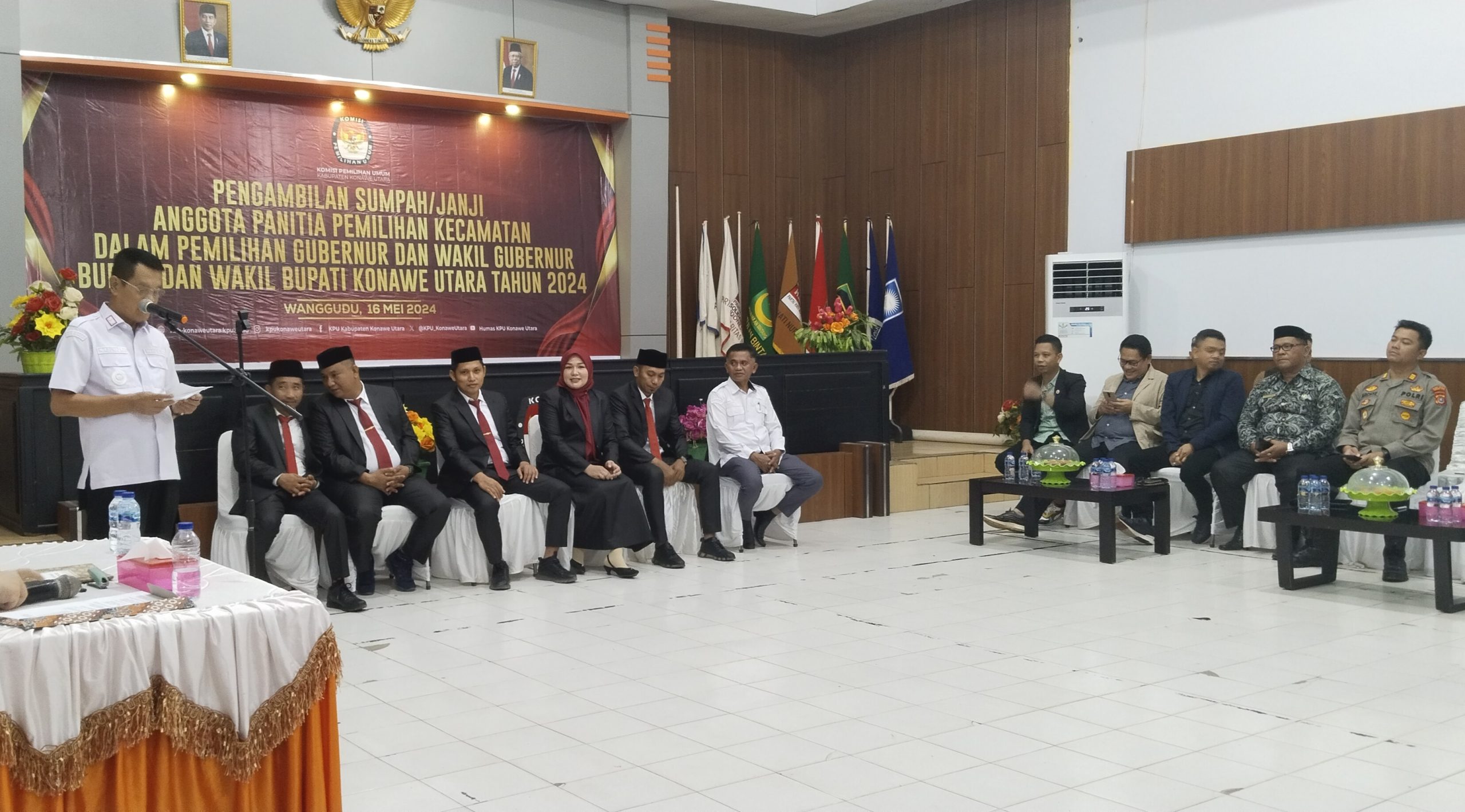 Lantik 65 PPK Pilkada 2024, Ketua KPU Konut Pastikan Tidak Ada Praktek Transaksional Dalam Proses Seleksi