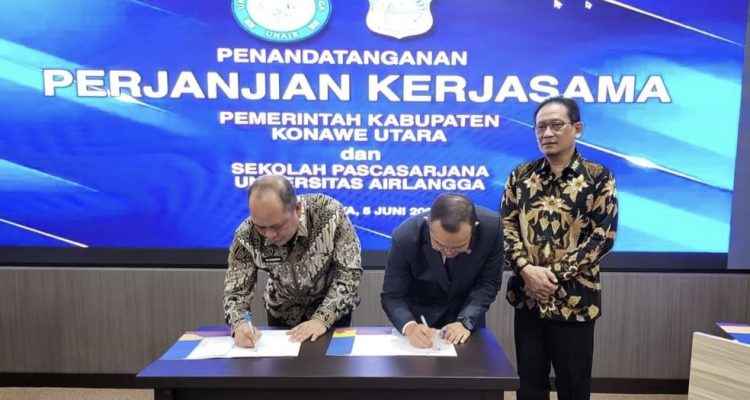 Pemda Konut dan Universitas Airlangga Teken Perjanjian Kerjasama Bidang Peningkatan SDM