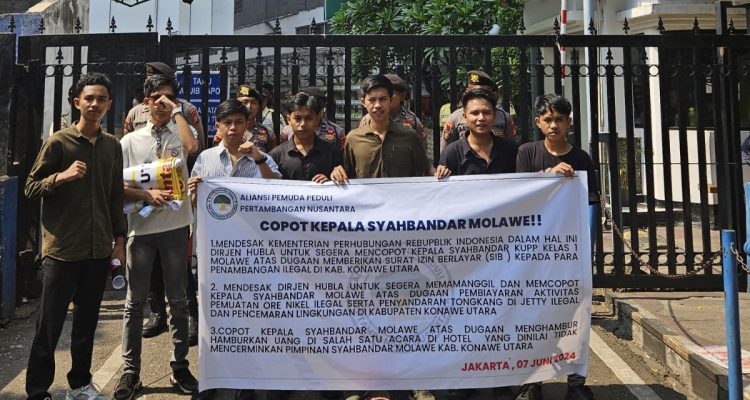 A3P-Nusantara Gelar Aksi Protes di Depan Kementerian Perhubungan RI, Desak Kemenhub Tindak Tegas Kepala Syahbandar Molawe