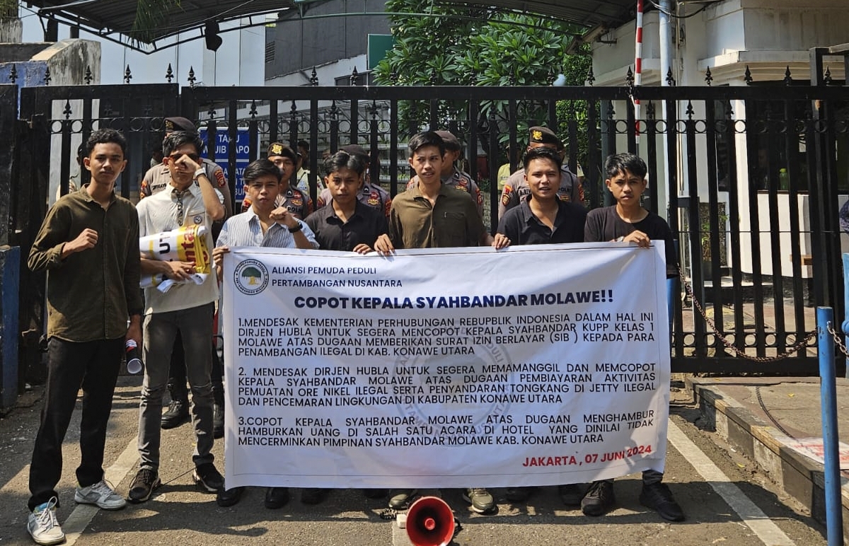 A3P-Nusantara Gelar Aksi Protes di Depan Kementerian Perhubungan RI, Desak Kemenhub Tindak Tegas Kepala Syahbandar Molawe