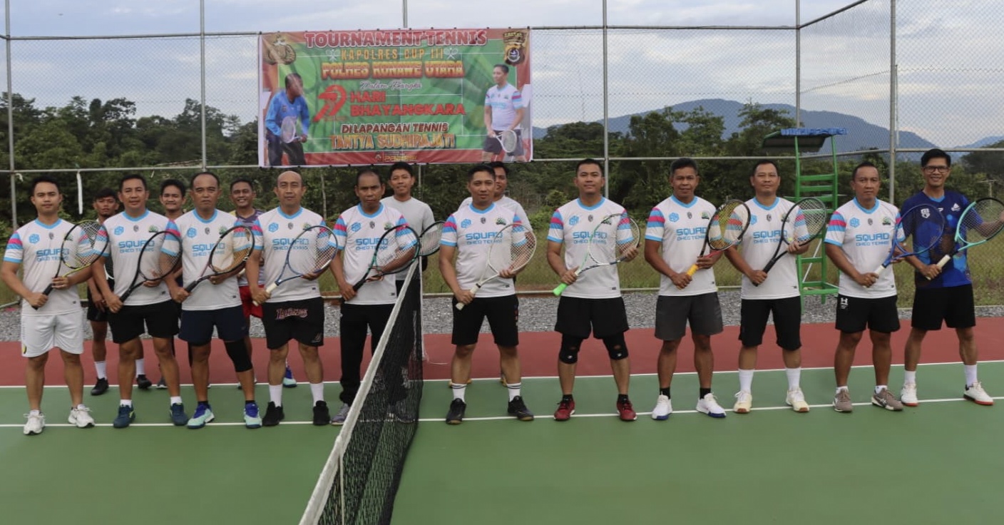 Turnamen Tenis Kapolres Cup III Konawe Utara 2025 Resmi Bergulir