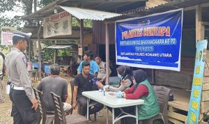 Bakti Kesehatan HUT Lantas ke-70, Puluhan Sopir Dapat Layanan Medis Gratis dari Satlantas Polres Konawe Utara