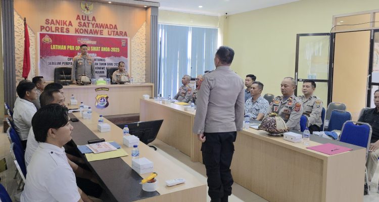Cegah Kriminalitas Akhir Tahun, Polres Konawe Utara Gelar Latihan Pra Operasi Sikat 2025