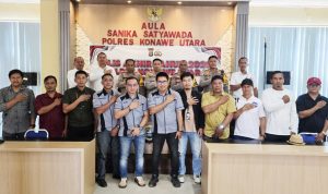 Polres Konut dan PWI Perkuat Sinergi Kemitraan Pelayanan Publik